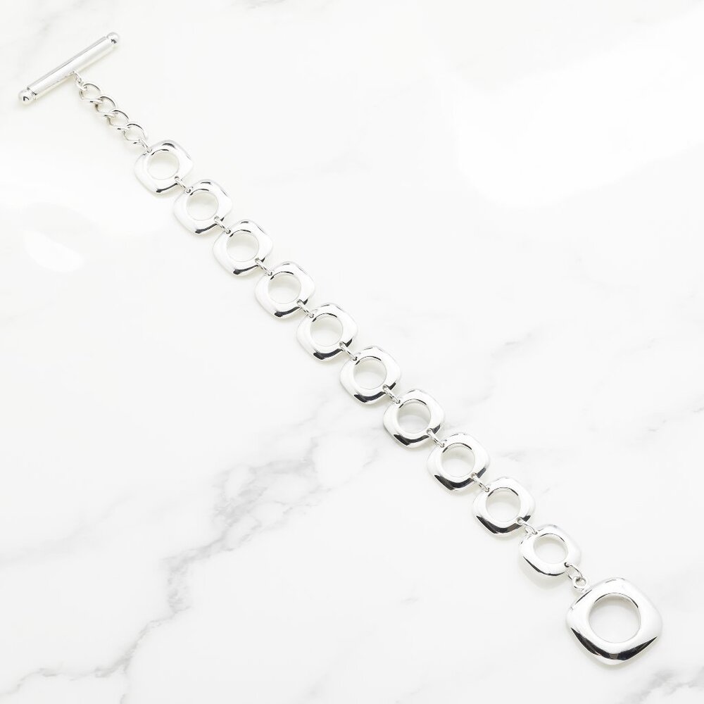 Silver Tiffany & Co. Square Cushion Bracelet